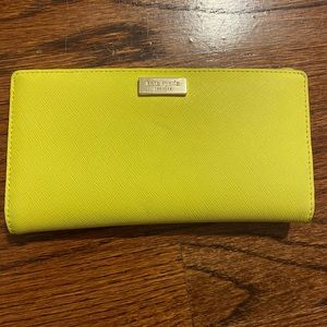 Yellow leather Kate Spade wallet